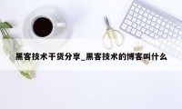 黑客技术干货分享_黑客技术的博客叫什么