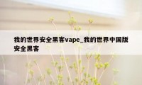 我的世界安全黑客vape_我的世界中国版安全黑客