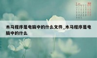 木马程序是电脑中的什么文件_木马程序是电脑中的什么