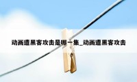 动画遭黑客攻击是哪一集_动画遭黑客攻击