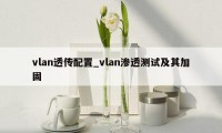 vlan透传配置_vlan渗透测试及其加固