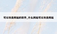 可以攻击网站的软件_什么网站可以攻击网站